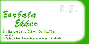 borbala ekker business card